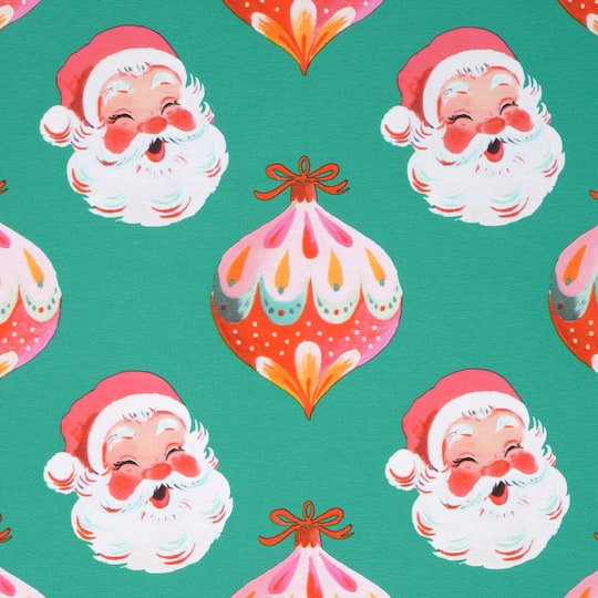 Michaels, 30" x 24ft. Santa & Ornaments Gift Wrap by Celebrate It™ – Category: Roll Wrap